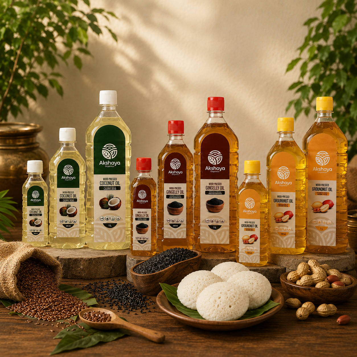 Akshaya Organics cooking oils and ghee