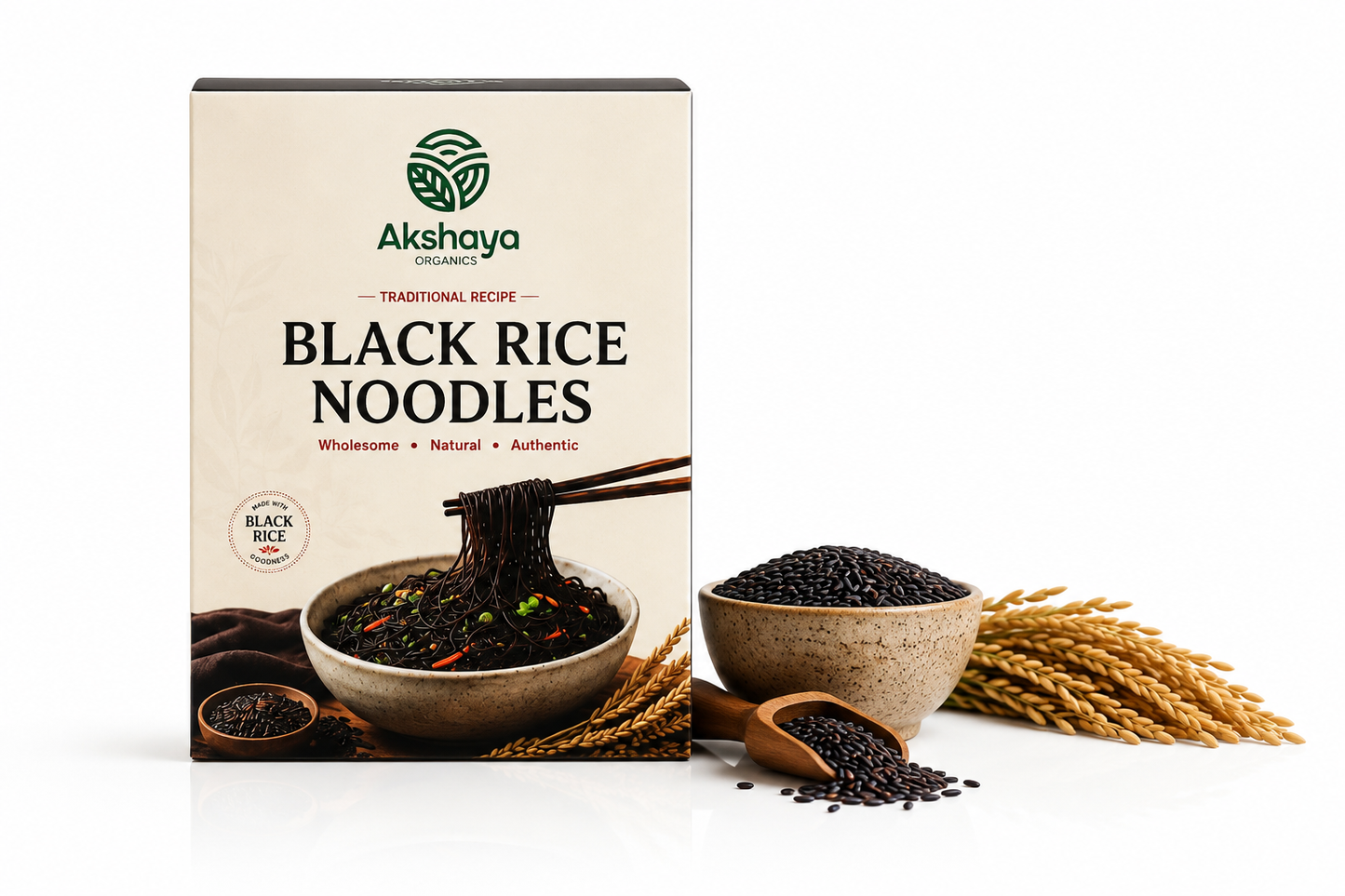 Akshaya Black Rice Noodles pack front